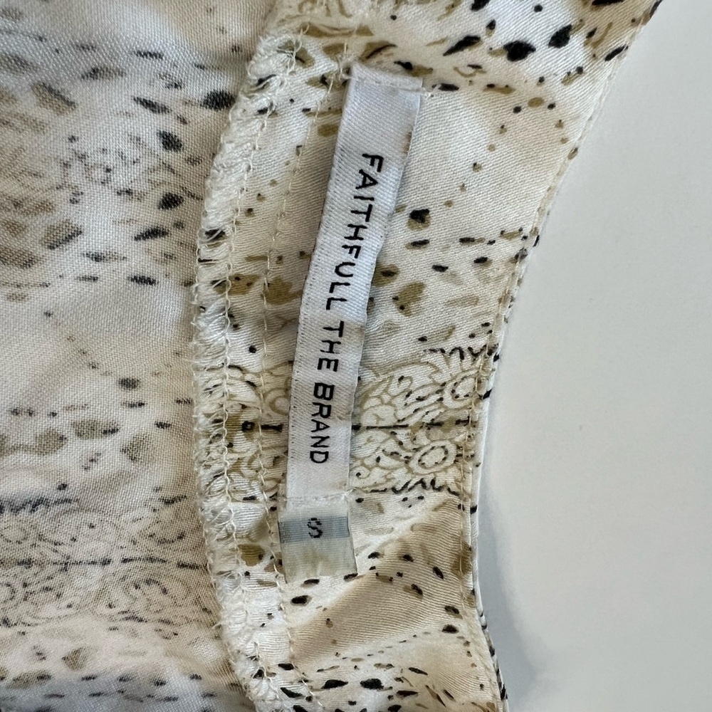 Faithfull The Brand Roman Dress Oasis Print Tie Small Beach Bohemian Coverup - Picture 4 of 7